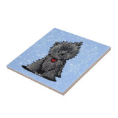KiniArt neugierig Affenpinscher Tile Fliese (Seite)
