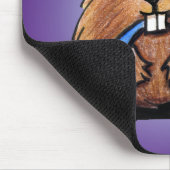 KiniArt Niedlich Beaver Mousepad (Ecke)