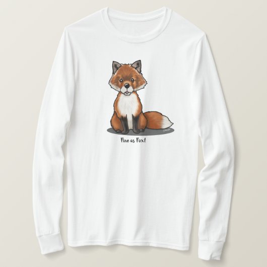 KiniArt Niedlich Fox T - Shirt (Design vorne)