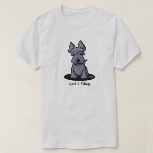 KiniArt Niedlich Scottie T - Shirt (Design vorne)