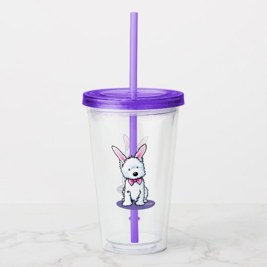 KiniArt Oaster Westie Acrylic Tumbler Acryltrinkbecher (Vorderseite)