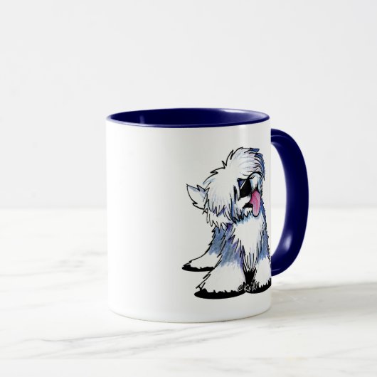 KiniArt OE Sheepdog Custom-Tasse Tasse (VorderseiteRechts)