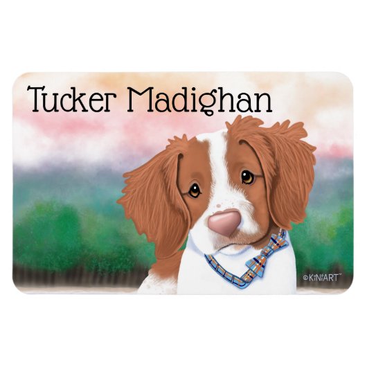 KiniArt Orange Brittany Magnet (Horizontal)