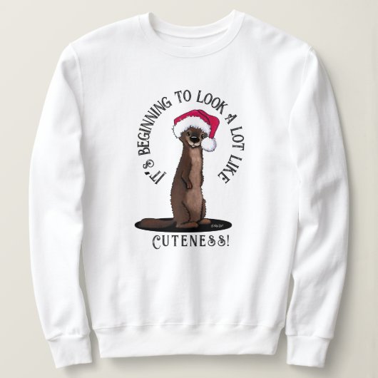 KiniArt Otter Christmas Sweatshirt (Design vorne)