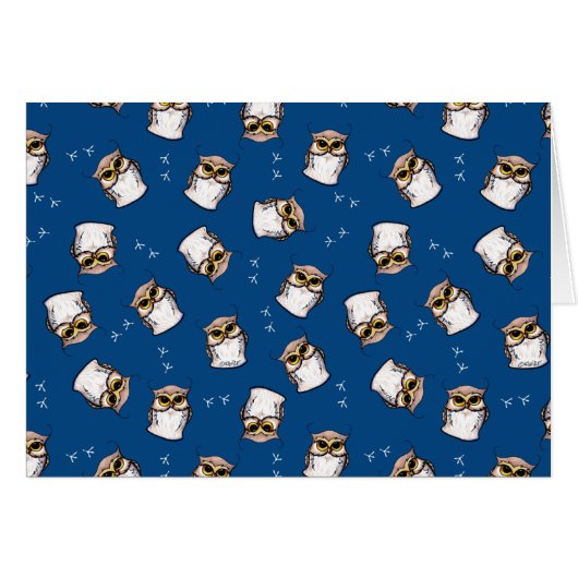 KiniArt Owl Note Card (Vorderseite (Horizontal))