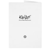 KiniArt Owl Personalisierte Grußkarte (Hinten)