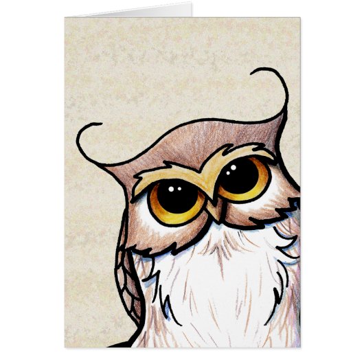 KiniArt Owl Personalisierte Grußkarte (Vorne)