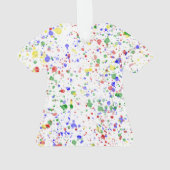 KiniArt Paint Splattered Painter's T-Shirt Ornament (Rückseite)