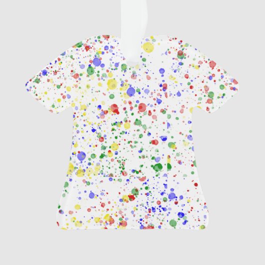 KiniArt Paint Splattered Painter's T-Shirt Ornament (Vorderseite)
