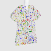 KiniArt Paint Splattered Painter's T-Shirt Ornament (Vorderseite)