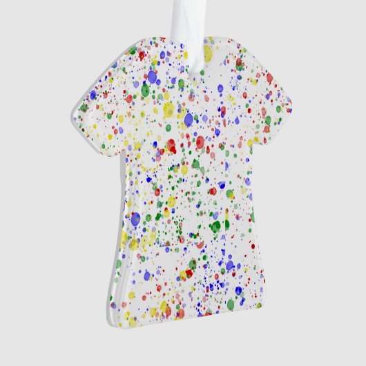 KiniArt Paint Splattered Painter's T-Shirt Ornament (Vorderseite)