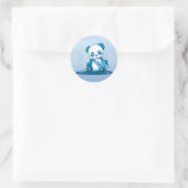 KiniArt Panda Cub Runder Aufkleber (Tasche)