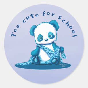 KiniArt Panda Cub Runder Aufkleber