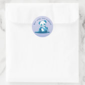 KiniArt Panda Cub Runder Aufkleber (Tasche)