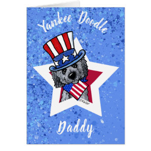 KiniArt patriotische Greeting Card mit Doodle-Moti