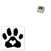 KiniArt Paw Print Heart Gummistempel (Stempel)