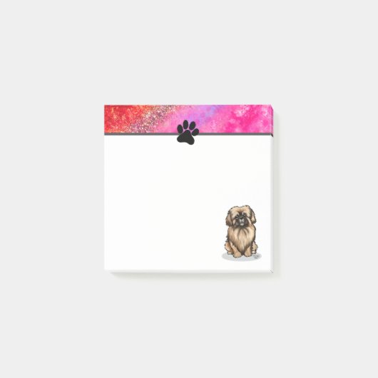 KiniArt Pekingese Post-it Klebezettel (Vorderseite)