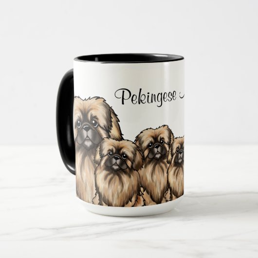 KiniArt Pekingese Tasse (Vorderseite Links)