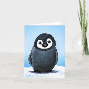 KiniArt Penguin Chick Weihnachtskarte Dankeskarte