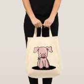 KiniArt Piglet Tote Bag Tragetasche (Vorderseite (Produkt))