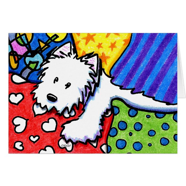 KiniArt Pillow Pile Westie (Vorderseite (Horizontal))