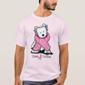 KiniArt Pink Ribbon Westie Team T - Shirt (Vorderseite)