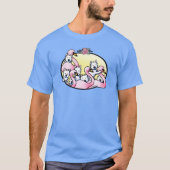 KiniArt PinkFlamingo Westies T-Shirt (Vorderseite)