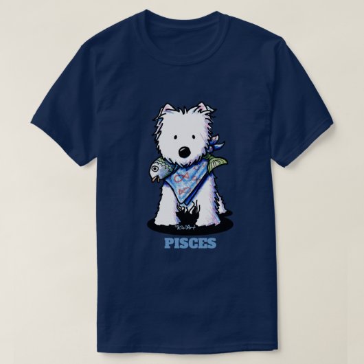 KiniArt Pisces Westie T-Shirt (Design vorne)