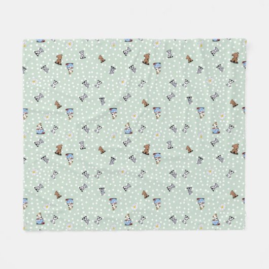 KiniArt Pit Bull Fleece Blanket (Vorderseite (Horizontal))