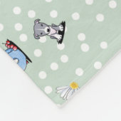 KiniArt Pit Bull Fleece Blanket (Ecke)