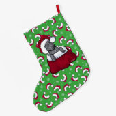 KiniArt Pit Bull Weihnachtsfest Strumpf Großer Weihnachtsstrumpf (Rückseite (Hängend))