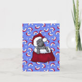 KiniArt Pit Bull Weihnachtskarte Karte (Vorderseite)