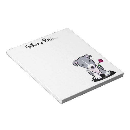 KiniArt Pitbull Notepad Notizblock (angewinkelt)