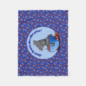 KiniArt Pitbull Puppy Cherries Fleece Blanket (Vorderseite)