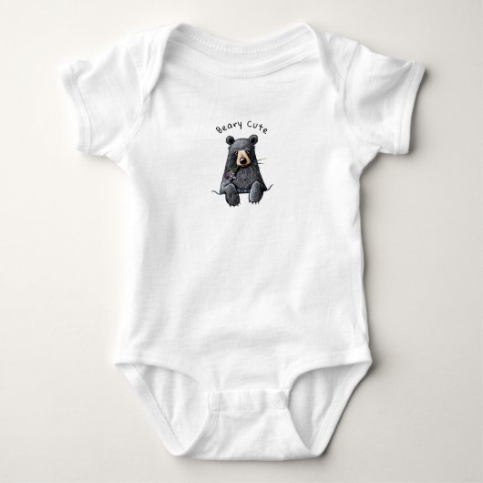 KiniArt Pocket Bear Baby Strampler (Vorderseite)