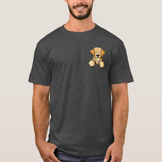 KiniArt Pocket Golden Retriever T - Shirt (Vorderseite)