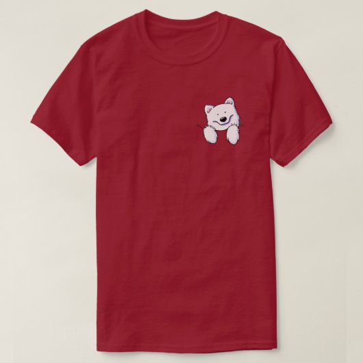 KiniArt Pocket Puppy American Eskimo T-Shirt (Design vorne)