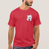 KiniArt Pocket Puppy American Eskimo T-Shirt (Vorderseite)