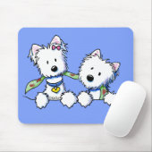 KiniArt Pocket Westie Boy and Girl Mousepad (Mit Mouse)