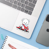 KiniArt Polar Bear Cub Sticker (Laptop mit iPhone)