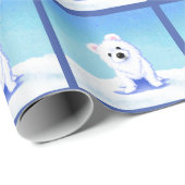 KiniArt Polar Bear Geschenkpapier (Rolleneckpunkt)
