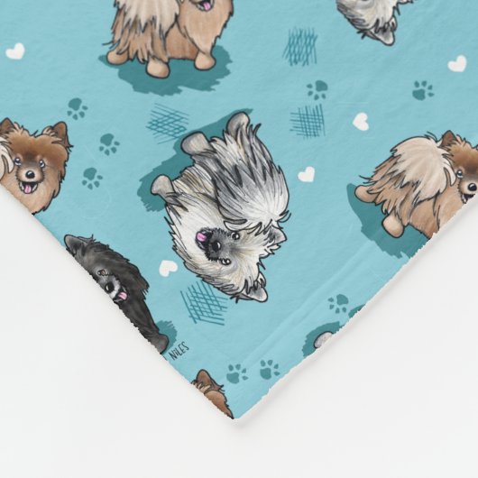 KiniArt Pom Parade Fleecedecke (Ecke)