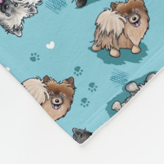 KiniArt Pom Parade Fleecedecke (Ecke)