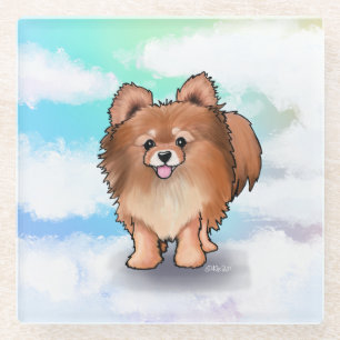 KiniArt Pomeranian Glasuntersetzer