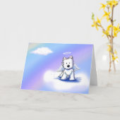 KiniArt Rainbow Bridge Sympathy Card Karte (Gelbe Blume)