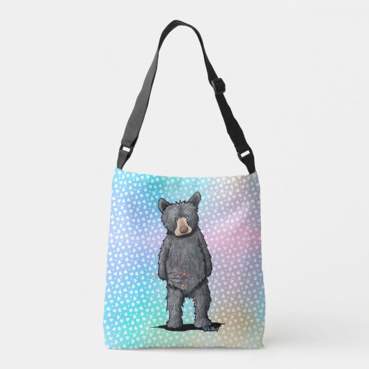 KiniArt Rainbow Mama Bear Baby Bear Tragetaschen Mit Langen Trägern (Rückseite)