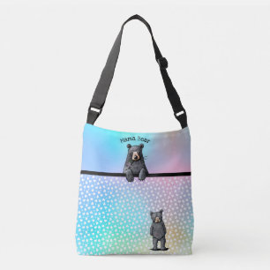 KiniArt Rainbow Mama Bear Baby Bear Tragetaschen Mit Langen Trägern