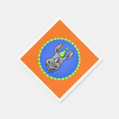 KiniArt Rhino Birthday Napkins Serviette (Ecke)