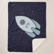 KiniArt Rocket Dog Border Terrier Sherpa Blanket