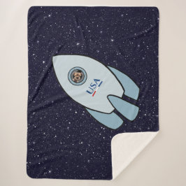 KiniArt Rocket Dog Border Terrier Sherpa Blanket Sherpadecke